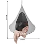 Závěsné houpací křeslo, světle šedá, KLORIN NEW KIDS CACOON HAMMOCK