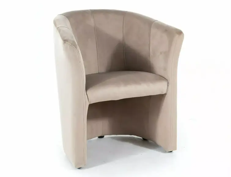 Křeslo TM-1 velvet tmavě béžové