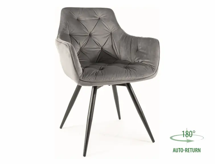 ŽIDLE MANGO SAMETOVÝ RÁM ČERNÁ / MODROŠEDÁ 14