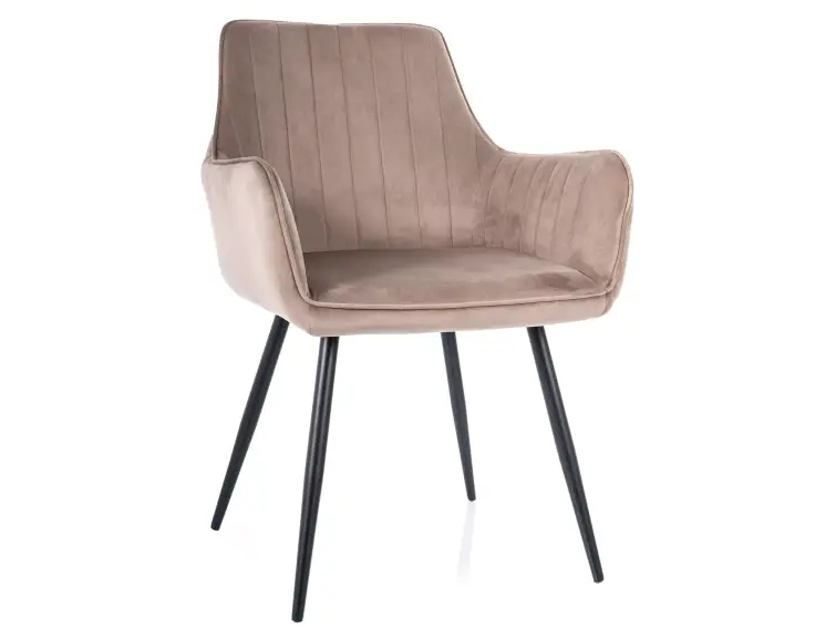 Jídelní židle/křeslo APPLE VELVET béžové