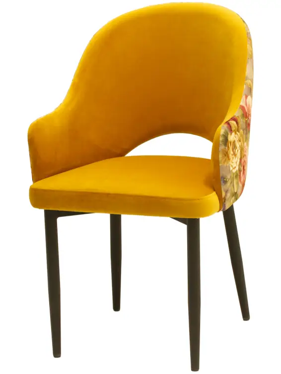 Židle čalouněná RITA černá kovová CRAZY DESIGN