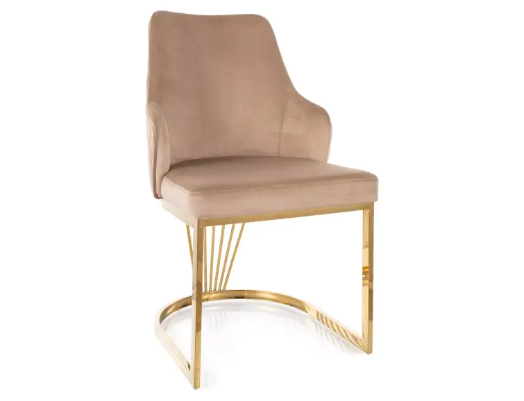 Jídelní křeslo ALURE béžové/zlaté