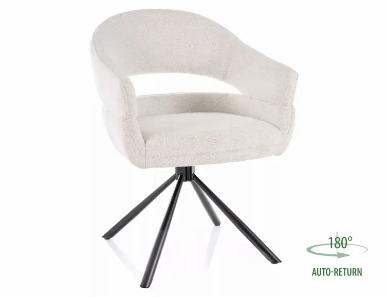 Křeslo BORGO RAVEN béžová otočné 180°