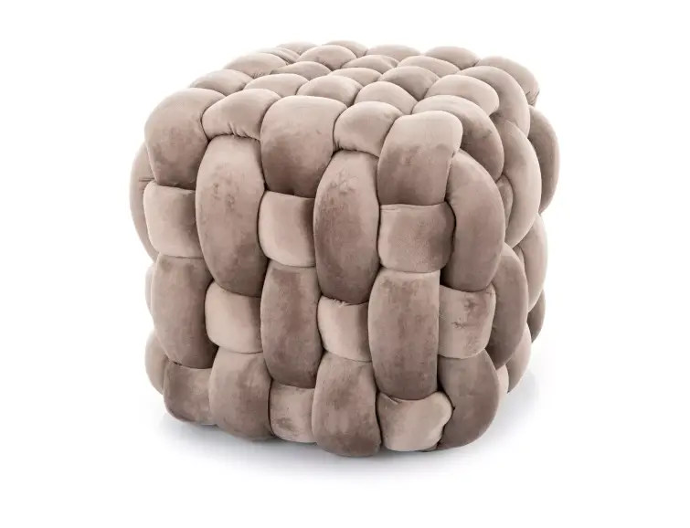 TABURET FARIS VELEVT BÉŽOVÝ