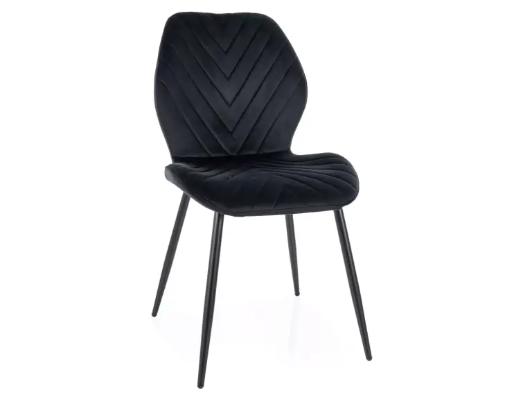 MIKE VELVET ŽIDLE ČERNÝ RÁM / ČERNÝ BLUVEL 19