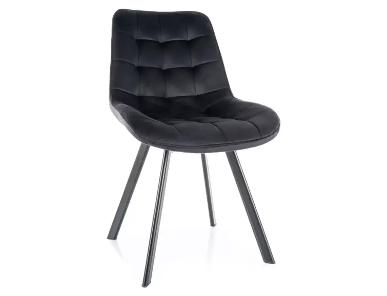 MONTI VELVET ŽIDLE, ČERNÝ RÁM/ ČERNÝ BLUVEL 19