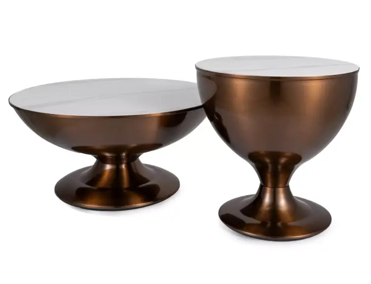 Sada konferenčních stolků SALSA Ø75, Ø50 mramor