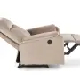 CROCUS fotel wypoczynkowy z funkcją elektrycznego rozkładania, beżowy (1p=1szt)
