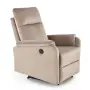 CROCUS fotel wypoczynkowy z funkcją elektrycznego rozkładania, beżowy (1p=1szt)