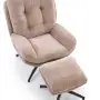 PESTO fotel z podnóżkiem / funkcja kołyski, beżowy