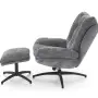 PESTO fotel z podnóżkiem / funkcja kołyski, popielaty