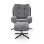 PESTO fotel z podnóżkiem / funkcja kołyski, popielaty