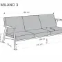 MILANO 3S sofa - oliwkowy tap. Castel 39 (1p=1szt)