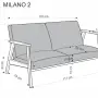 MILANO 2S sofa - oliwkowy tap. Castel 39 (1p=1szt)