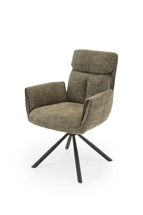 Jídelní židle/křeslo K596 olivové otočné 