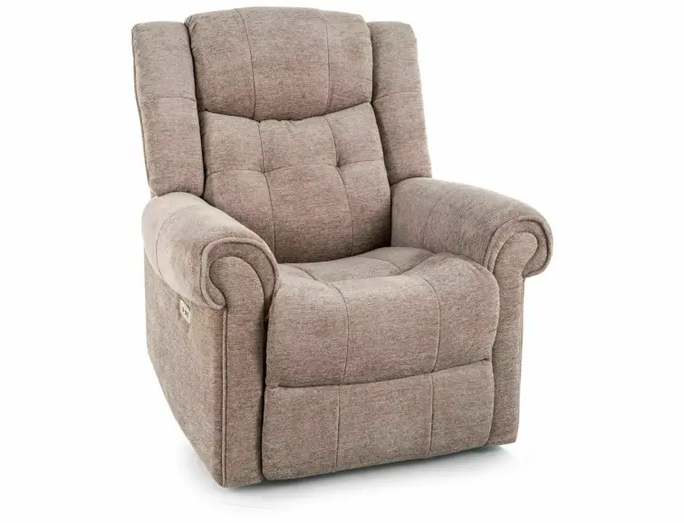 Relaxační rozkládací křeslo PARYS, tmavě béžové