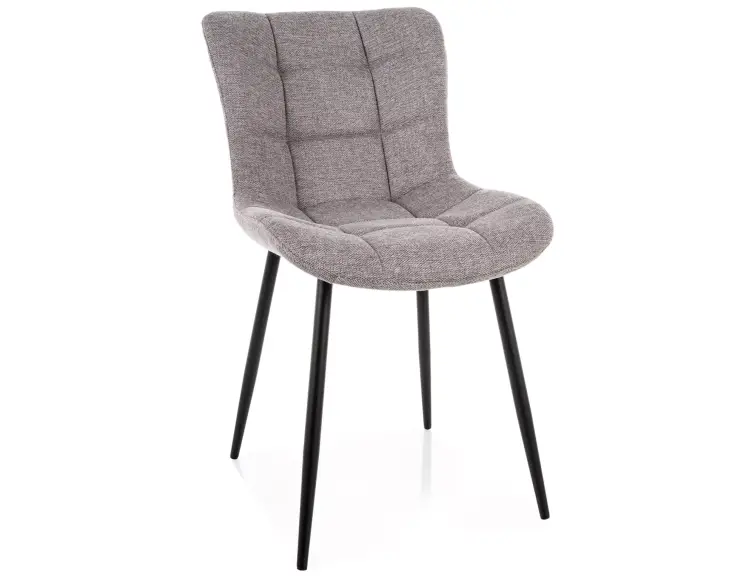 Židle Julia Brego, černý rám / šedé