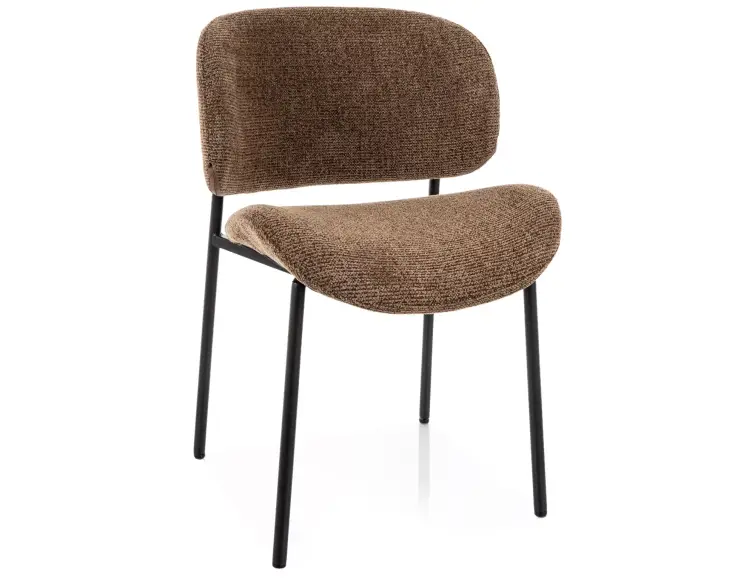 Jídelní židle KISO, černý rám / cappuccino