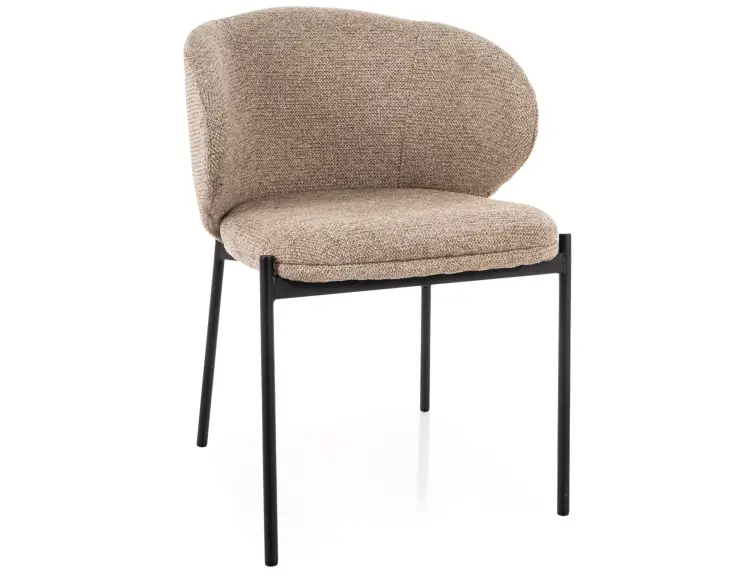 Jídelní židle KIOTO, černý rám / béžové