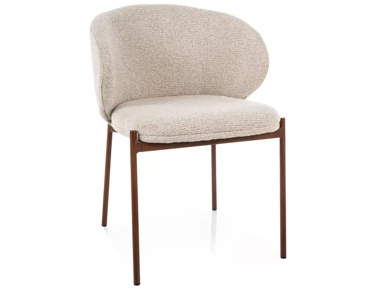 Jídelní židle KIOTO, ořechový rám / světle béžové