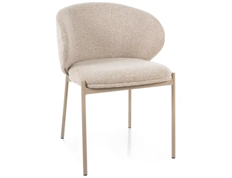 Jídelní židle KIOTO, kašmírový rám / světle béžové