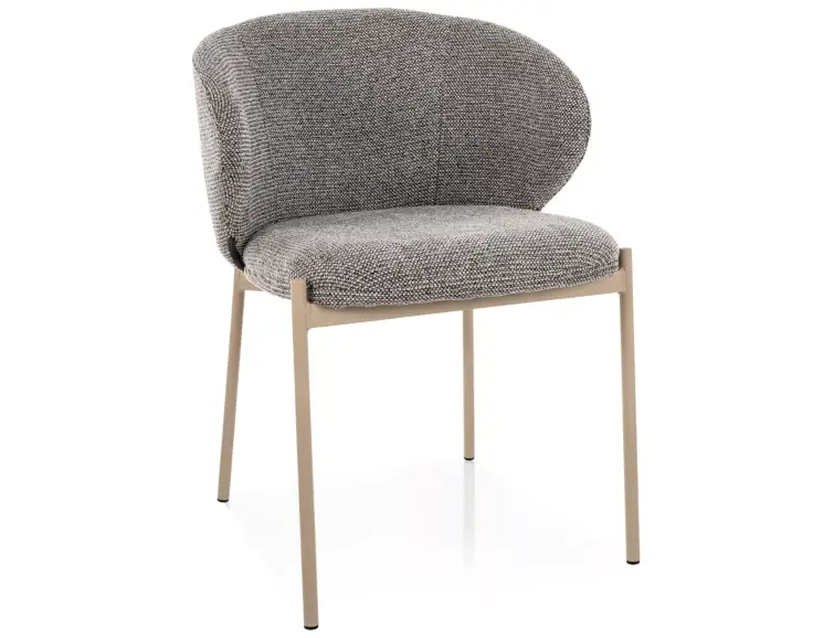 Jídelní židle KIOTO, kašmírový rám / šedé